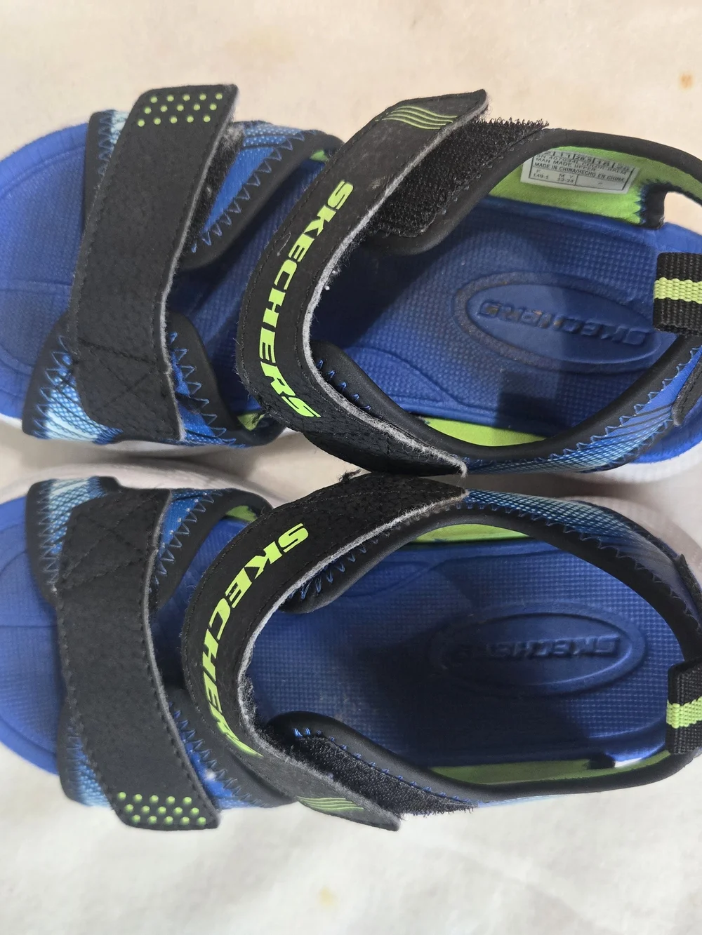 Skechers Kids Blue & Black Sport Sandals Size 12 Kids